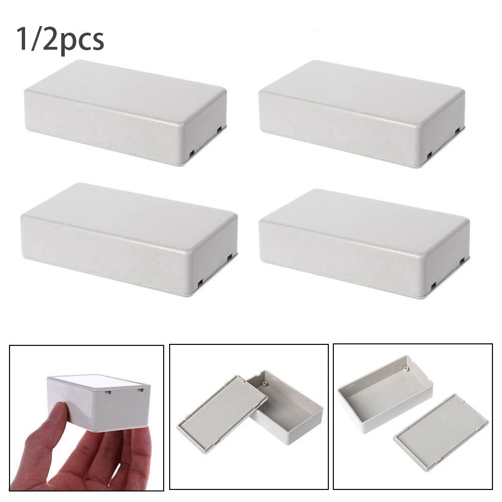 1/2pcs 화이트/그레이 ABS 플라스틱 DIY 인클로저 박스 전자 프로젝트 박스 방수 커버 프로젝트 기기 케이스