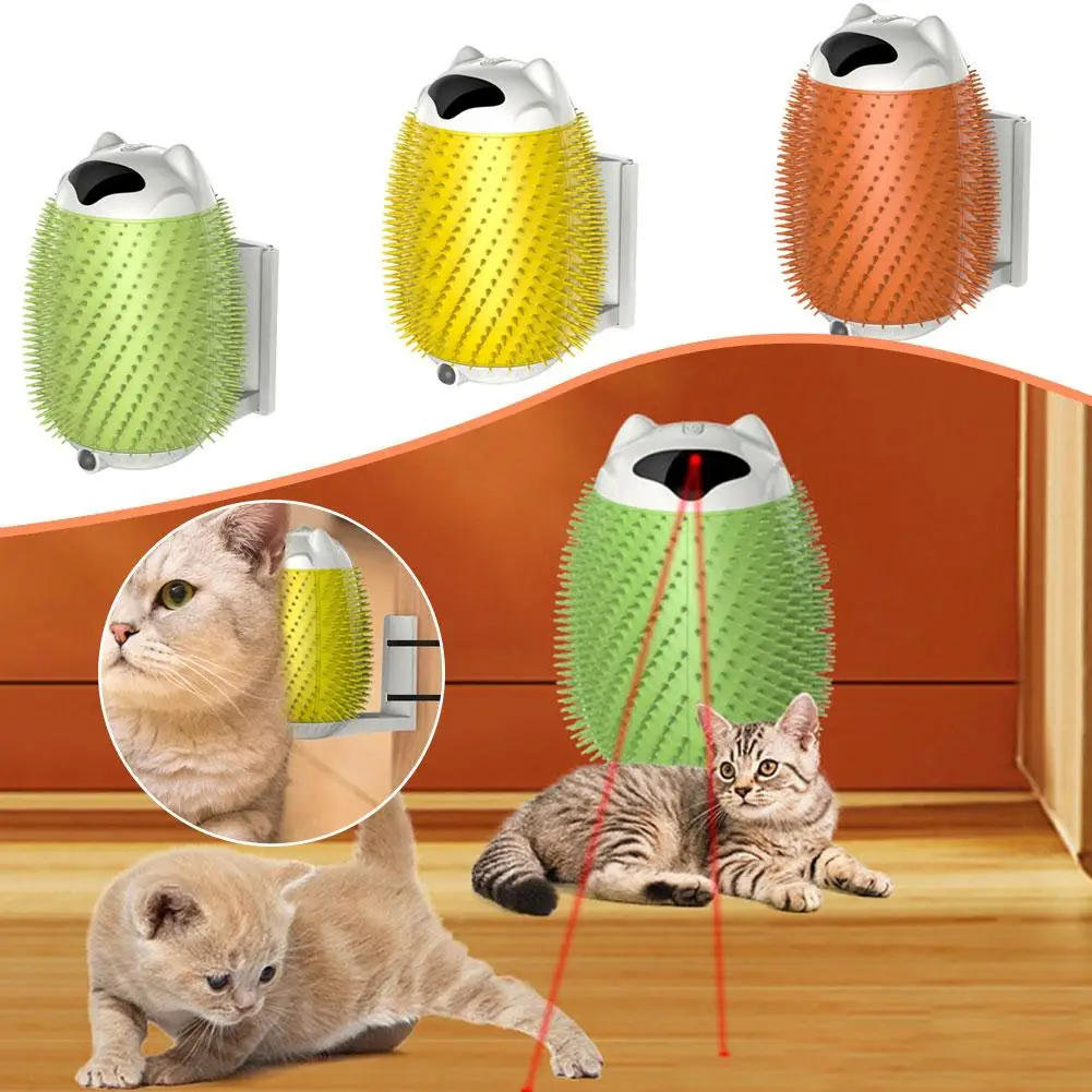 고양이 코너 브러시 빗 마사지기, 고양이 아치 플라스틱 스크래처, 개박하 고양이 셀프 청소, 머리 빗 손질 제거, 고양이 S Q0G5