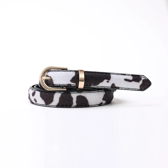 Goowail 2022 Female Black White Yellow Leather Belts Thin Waist Straps For Casual Dresses Jeans 130cm Long Plus Size Women black white B