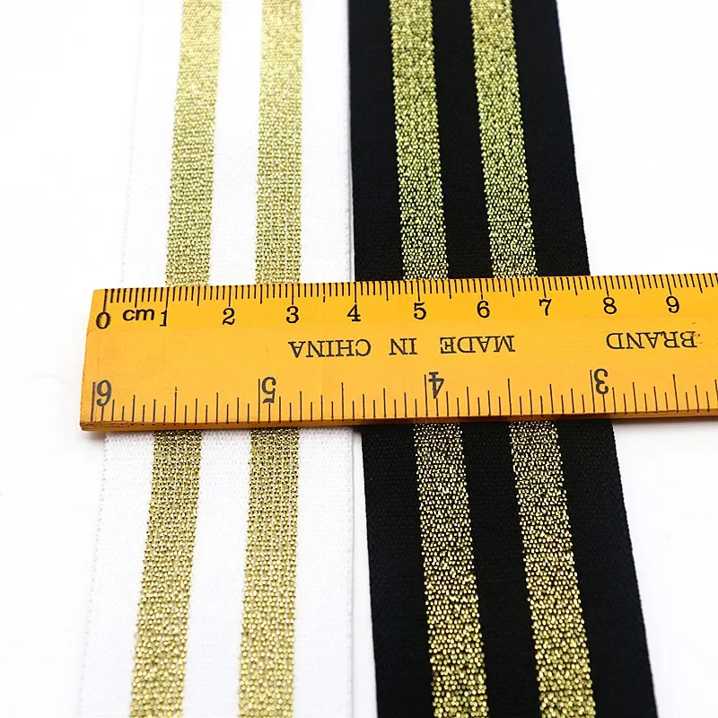 Striped Elastic Band for Garment Decoration and Sewing Supplies – Multiple Lengths Available