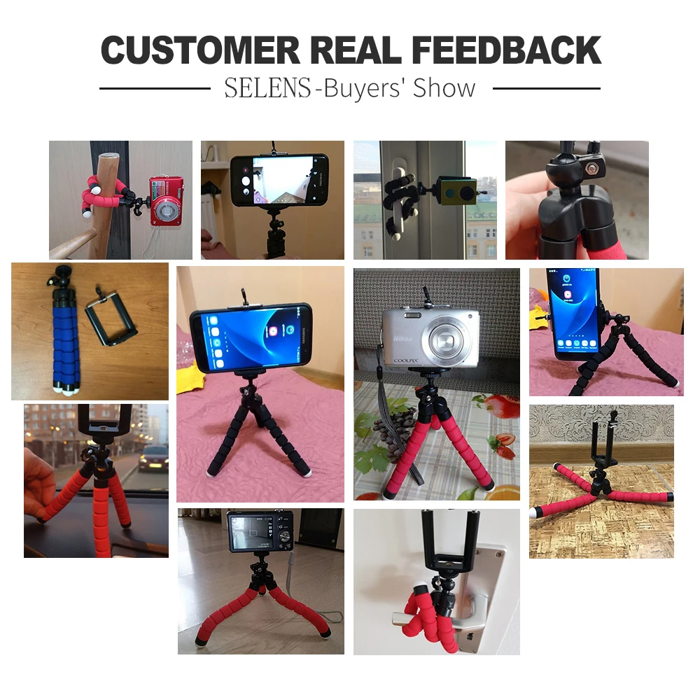 Mobile Cell Phone Holder Flexible Octopus Tripod Stand Sponge Lazy Deformation Remote Controller Bluetooth Photo Accessories