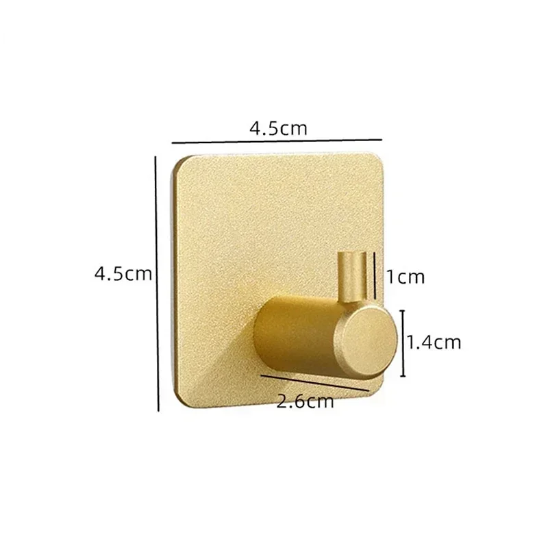 Adhesive hook Self Adhesive Home Kitchen Wall Door Hook Key Rack Kitchen Towel Hanger Aluminum Towel Coat Robe Hook Bathroom Accessories