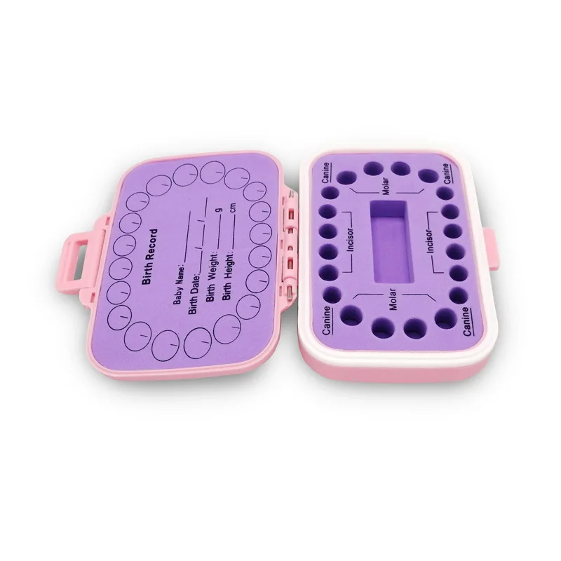Baby Tooth Fairy Keepsake Box for Kids Magnetic Closure- Pink for Girls Keep Memory Gifts Smooth Material Baby Shower & Birthday Gift Deciduous Teeth Storage & Saver Box Anti-Lost Baffle 