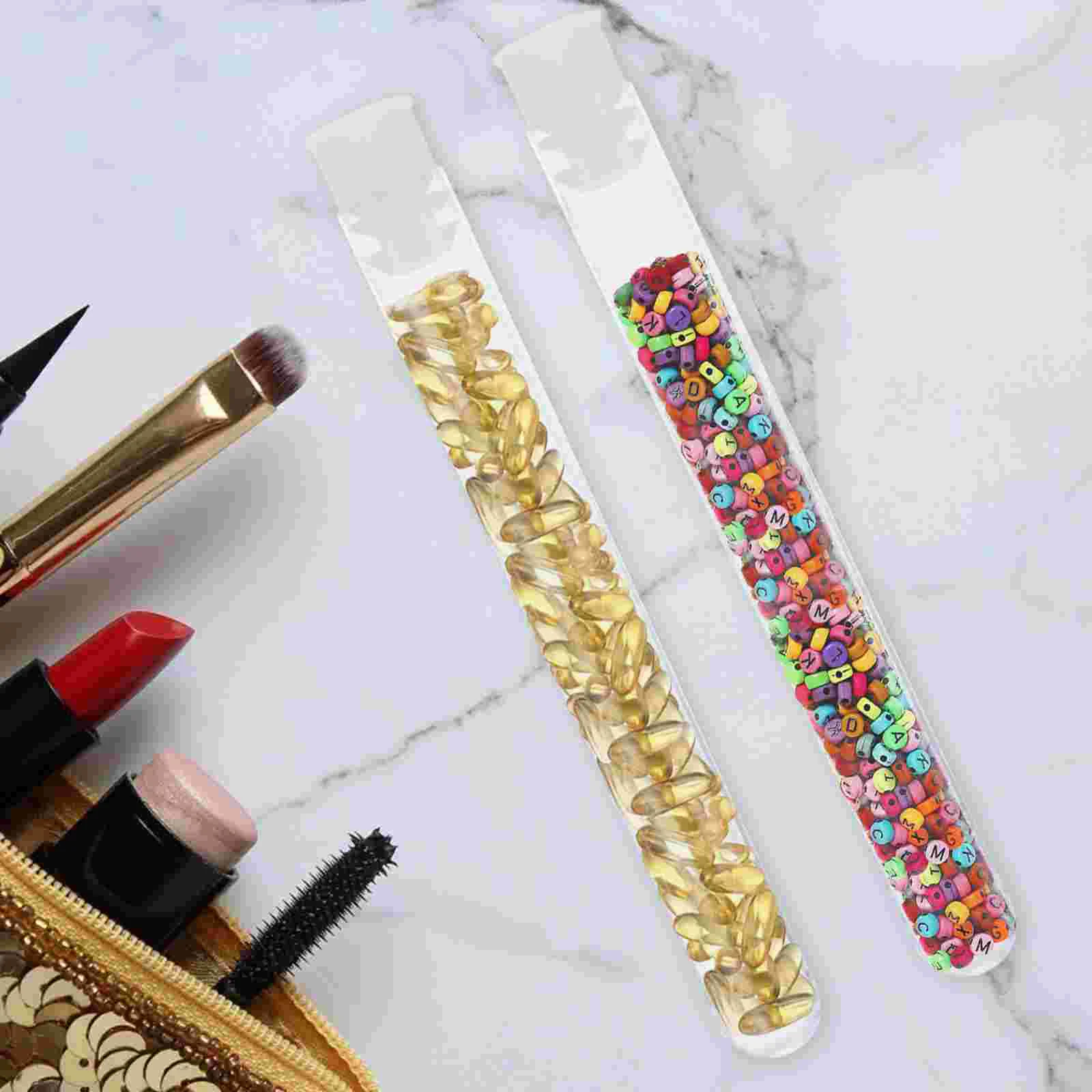 

100 Pcs Lab Liquid Storage Container Plastic Test Tube Transparent Tubes Centrifugal with Rack