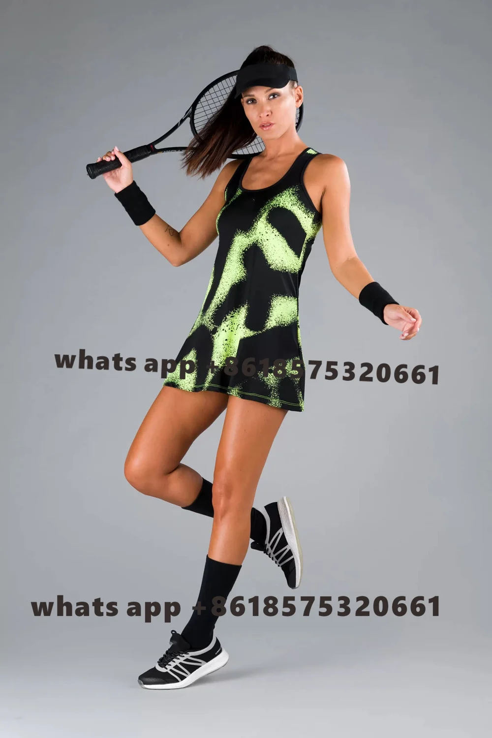 Women dress sports clothing beach tennis dress with shorts suit