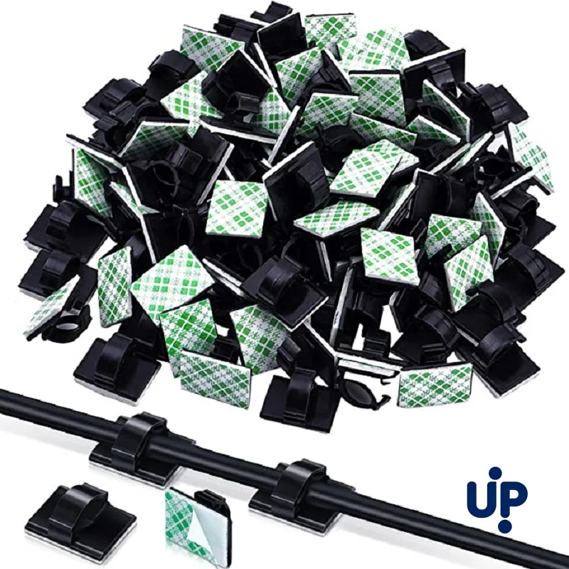 30 clips organizadores de cables, soporte para cables, organizador de cables para escritorio, enrollador de cables USB para carga y datos, gestión de cables