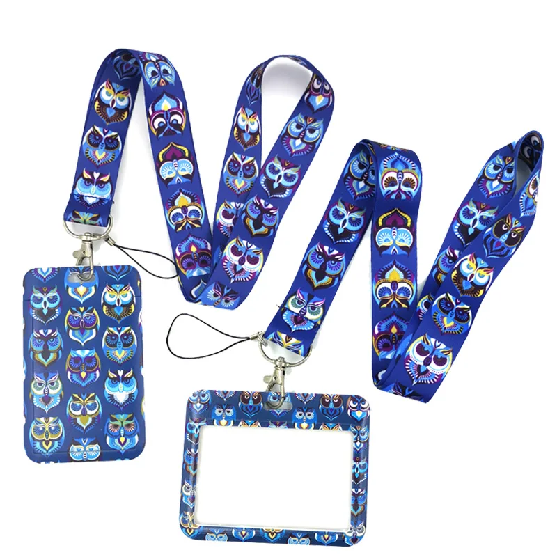 Funny Cute Owl Meme Art Cartoon Anime Fashion Lanyards Bus ID Name Work Card Holder Accessories Decorations Kids Gifts grey lovely cute cats art cartoon anime fashion lanyards bus id name work card holder accessories decorations kids gifts