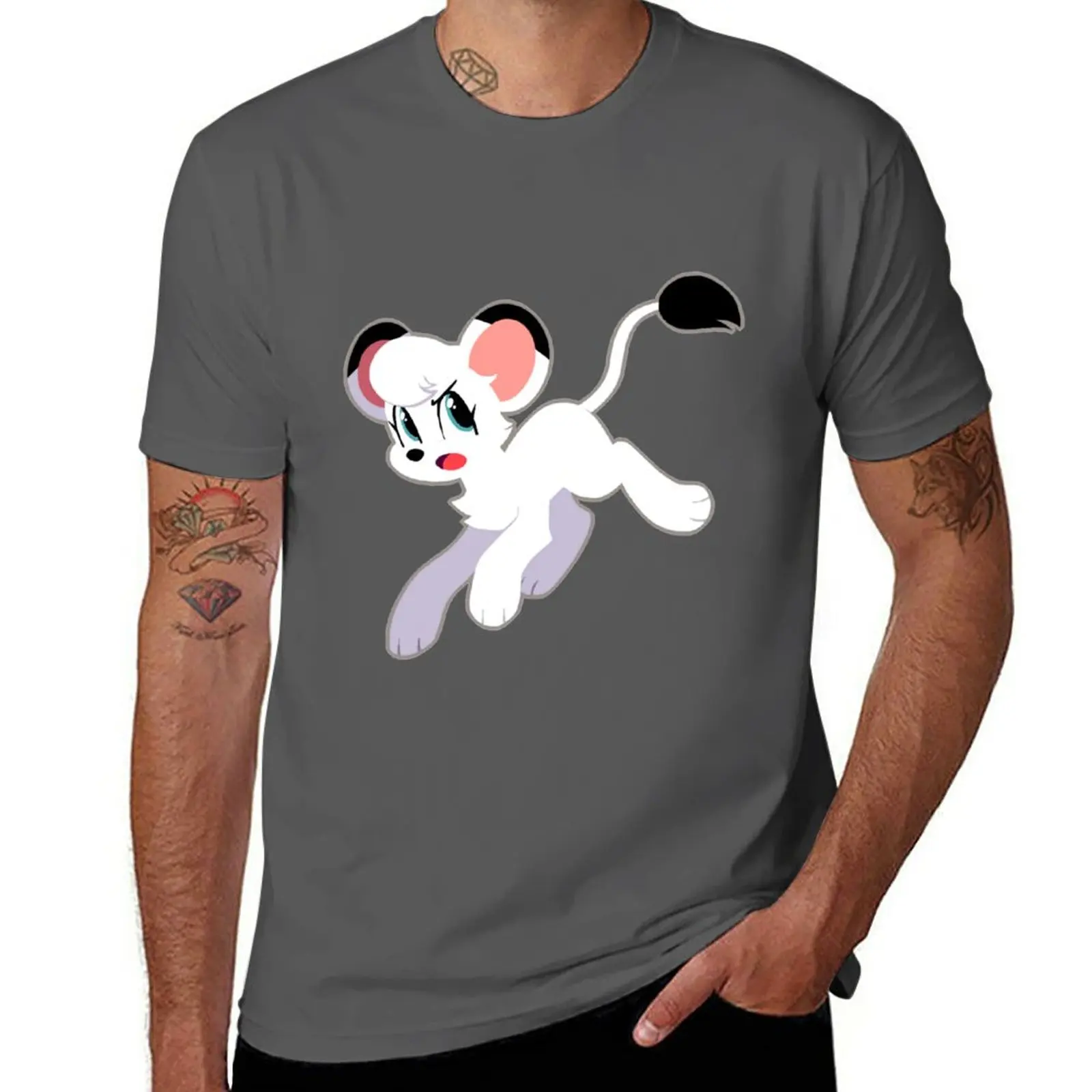 Kimba T-Shirt Grafica Oversize Fruit Of The Loom Magliette Da Uomo