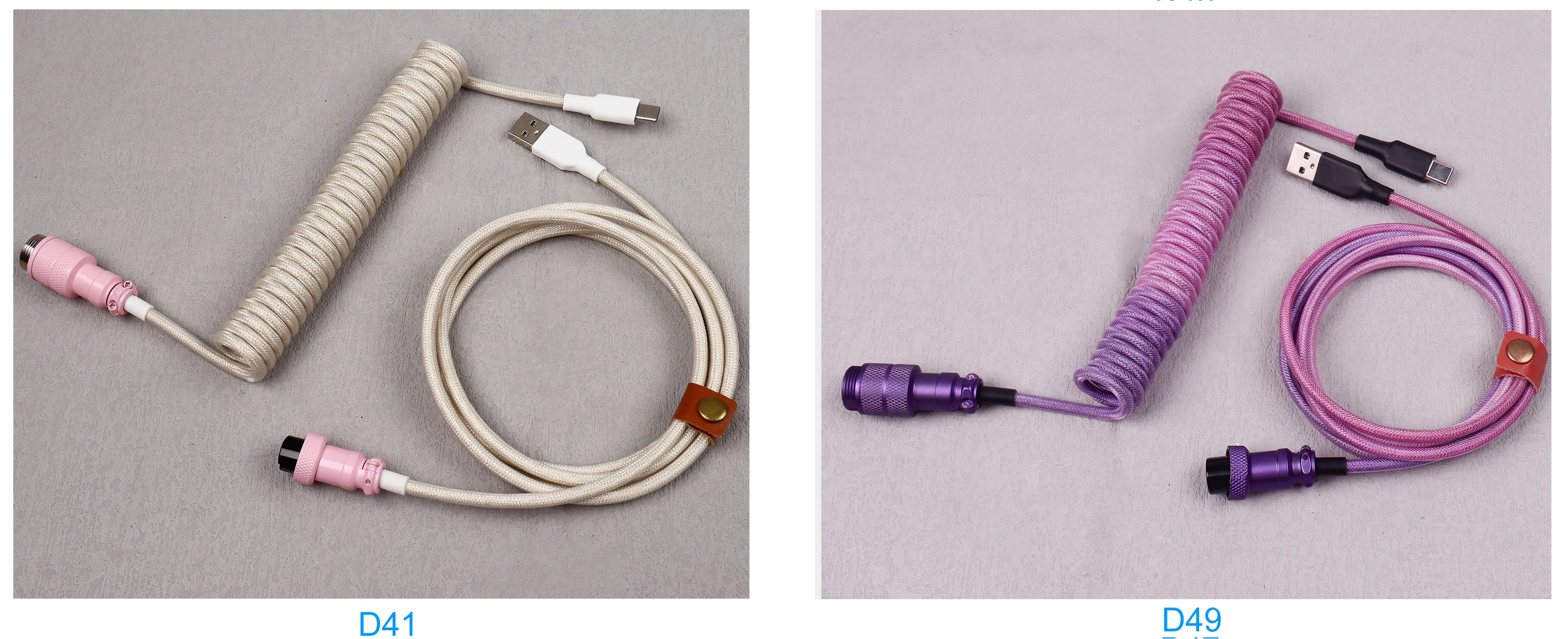 LANO USB A to Type C for Mechanical Gaming Keyboard Double Sleeved Wire with GX16 Detachable Aviator Coiled Power Cable 19 Sd7e423bca0f6402c8d4c383bfe90c71bL