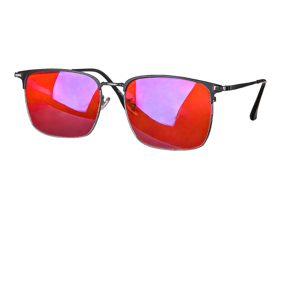 Große Brillen für Männer, bessere Schlafbrille mit roten Gläsern, lange Arbeitsbrille, orangefarbene Gaming-Brille, Nachtsicht beim Fahren – Detail 15