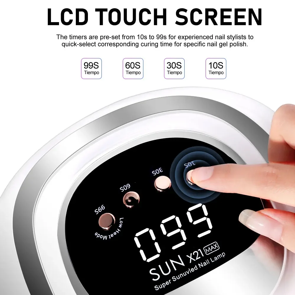 72 LEDs UV Nail Lamp Professional Nail Dryer with 4 Timer Setting Quick-drying Manicure Lamp for Curing All Nails Gel Nail Art 2