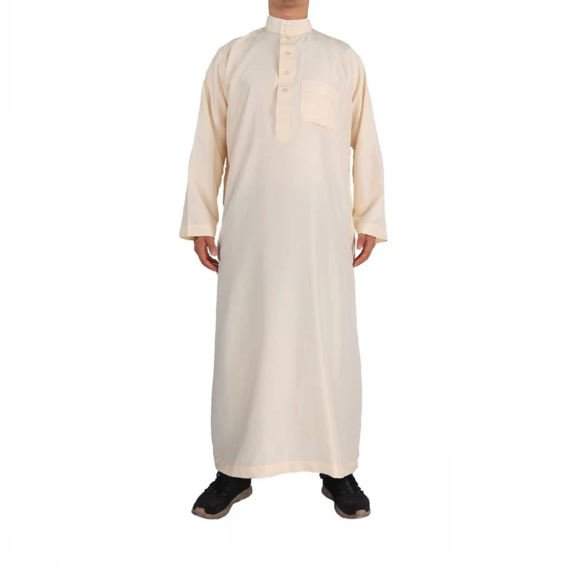 Men's White Jalabiya, Men Jalabiya Abaya, Kaftan Robe, Clothing