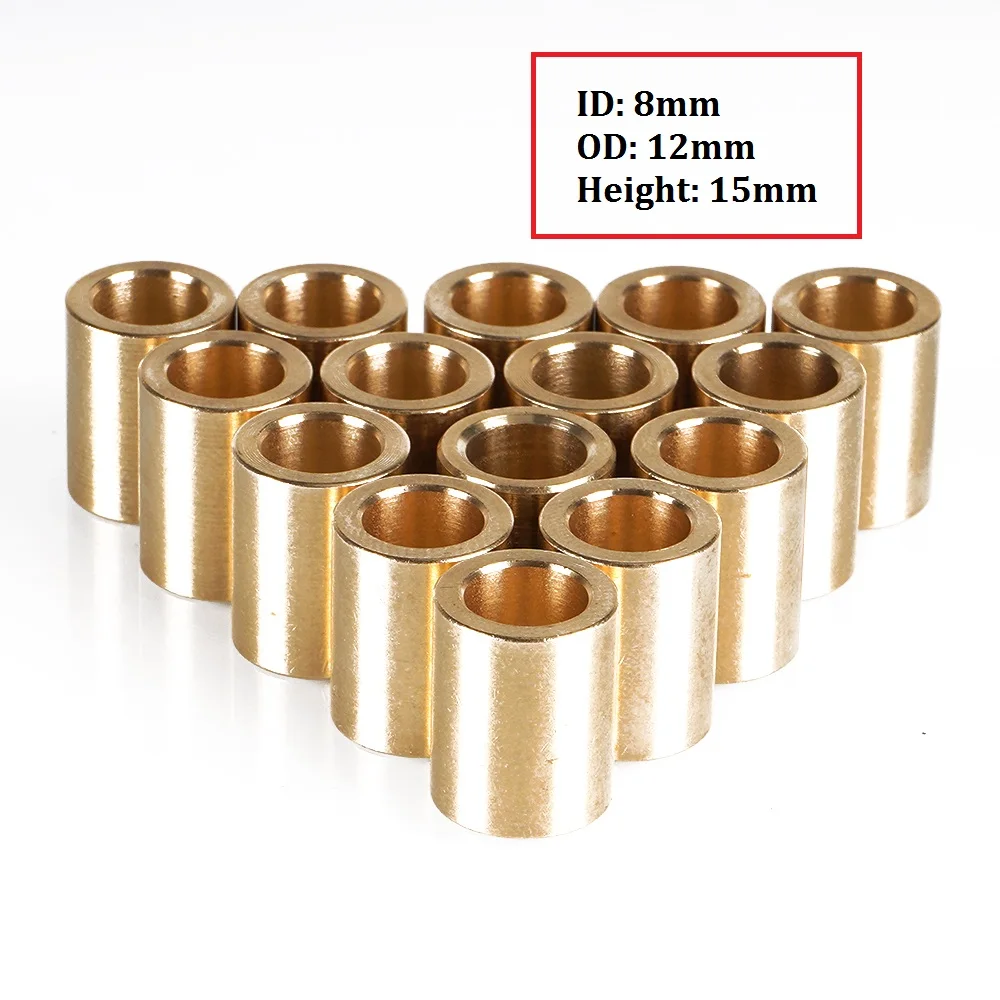 RAMPS 2pcs Copper Sleeve Slider Metallurgy Lubricating Bush Brass Bearing Special Bearings Slider Lubrication 3D Printers Parts