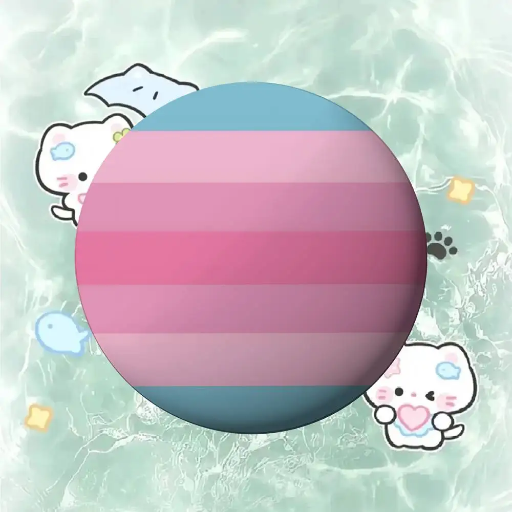 LGBT Regenbogen Flagge Abzeichen Abzeichen Cartoon Runde Broschen Auf Rucksack Jacke Acryl Knopf Pins Sammlung Geschenke – Detail 8