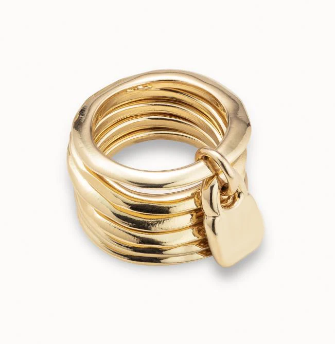 

2022 новая версия UNO DE 50 модное посеребренное кольцо с подвеской из желтого золота 14 К кольцо нишевое ювелирное изделие подарок