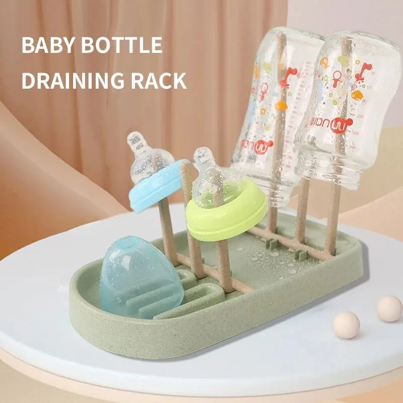 Green Multifunctional Portable Drying Frame Baby Bottle Holder Removable Drainage Stand