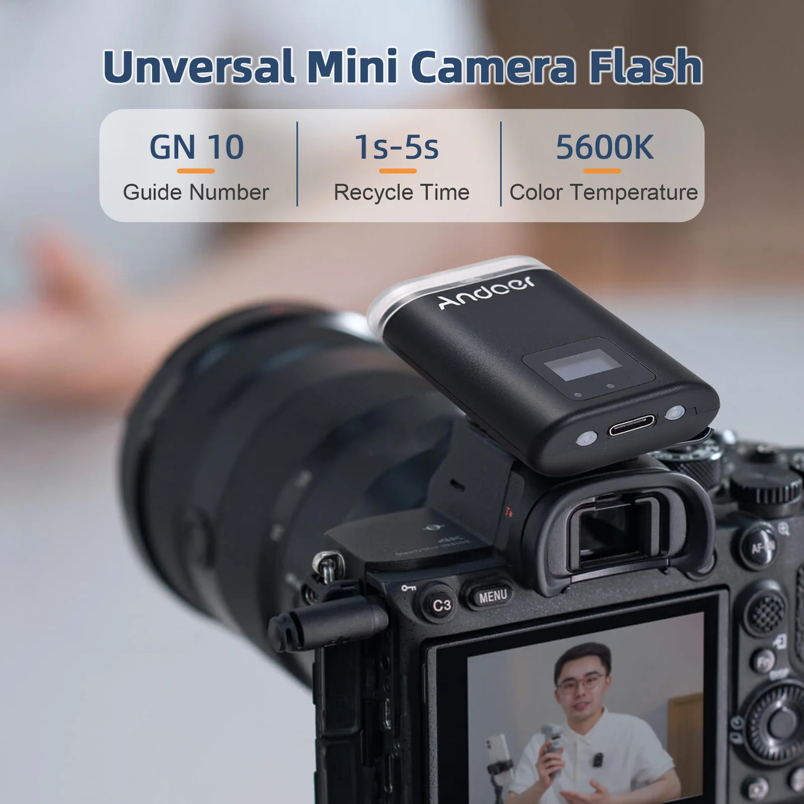 On Camera Flash Camera Flash For Fujifilm Olympus Canon Nikon