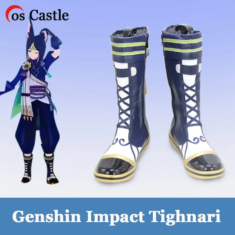 

Cos Castle Game Genshin Impact Tighnari Cosplay Shoes Men Halloween Carnival Party Women Anime Cosplay Boots Role Play