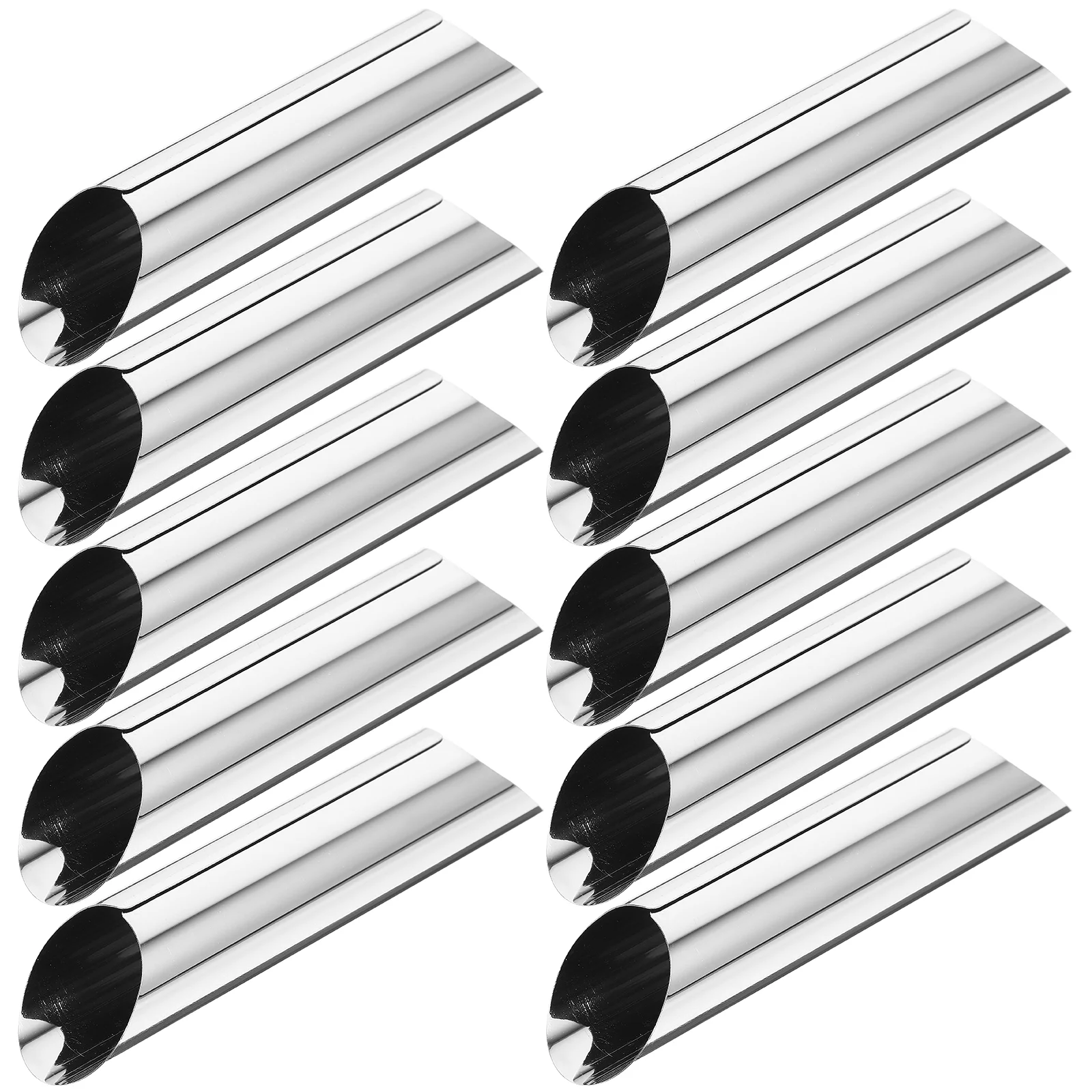 

10 Pcs Baking Mold Pastry Tools Tubular Ice Cream Mould Stainless Steel Supplies