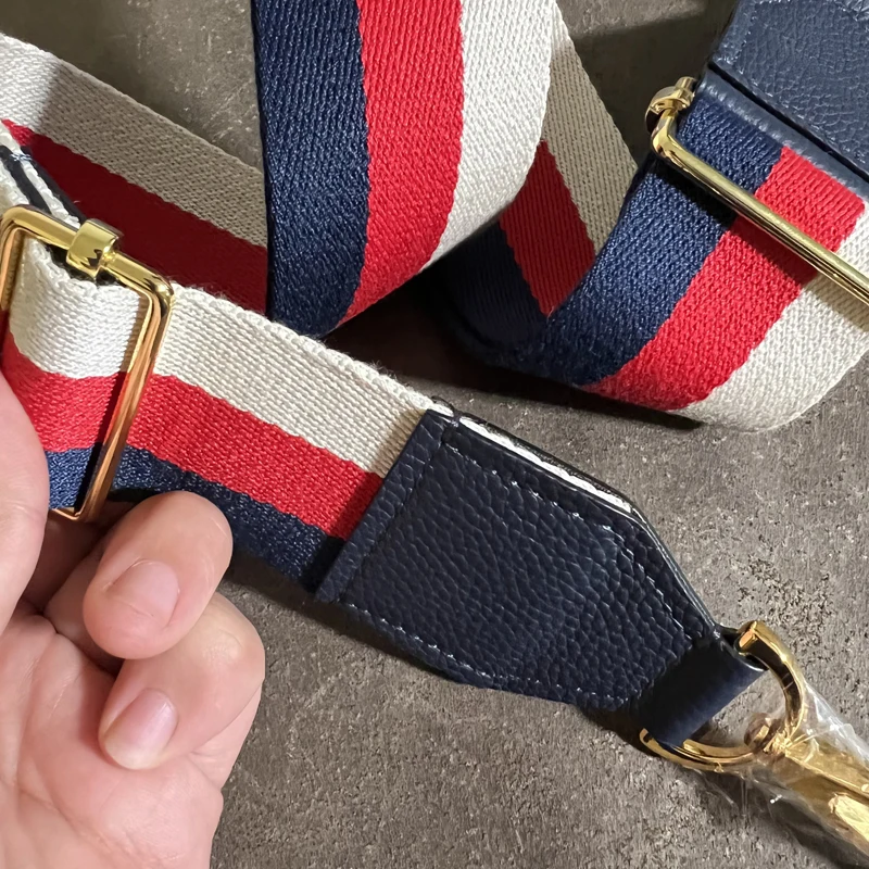 Custom  Leather Diagonal One-Shoulder Adjustable Bag Strap DIY Ladies Shoulder Strap Luxury Short Handle Strap Bag Accessories