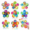 Tie Dye Simple Fidget Spinner Pop Finger Toys Push Bubble Hand Spinner for ADHD Anxiety Stress Relief Sensory Gifts for Kids 3