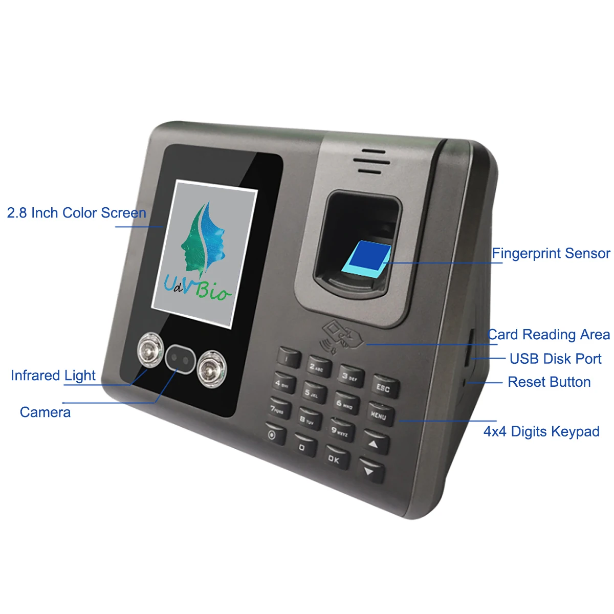 Cloud Web Based WiFi Facial Face Time Attendance System Employee workforce Fingerprint Time Clock Management Solution