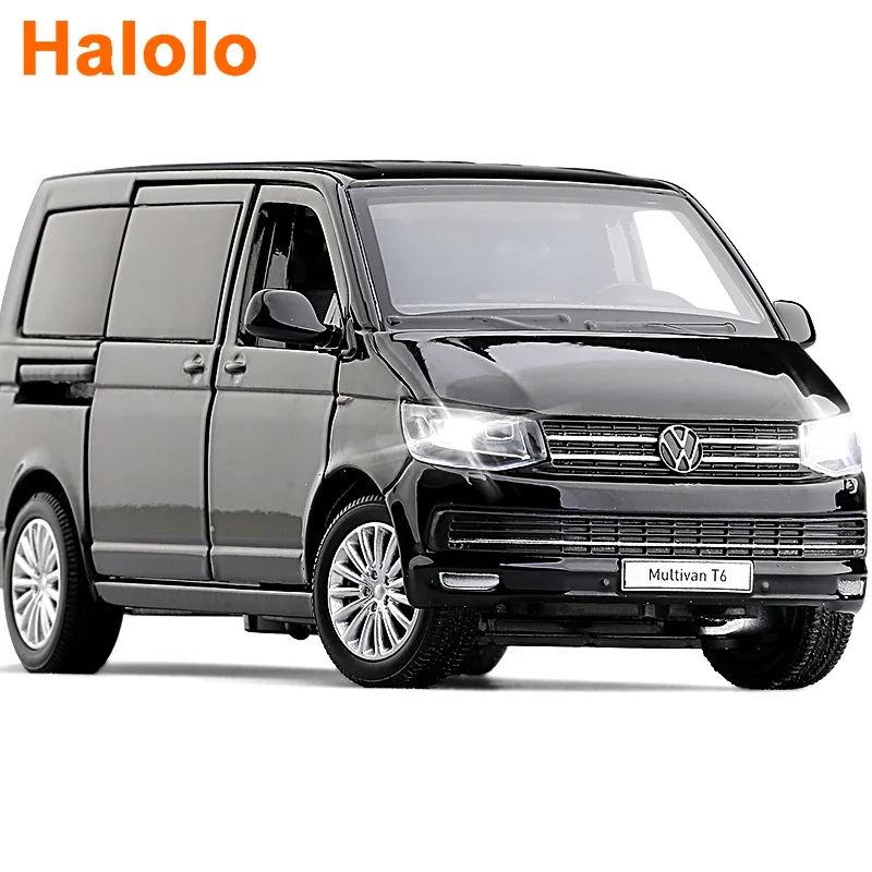 1:32 Zinc Alloy Bus Volkswagen Multivan T6 Van Alloy Toy Car Diecast MPV Model Pull Back Children Gift Boys For Toys F152