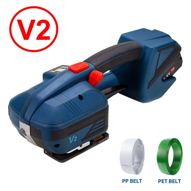 

2023 New V2 Electric Strapping Machine for 13-16mm PET/PP Strap Portable Packaging Tool Hot Melting Baler
