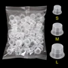 100pcs Tattoo Large Medium Small Ink Pigment Cup Ring transparent  Microblading Cap Lip Eyebrow PMU Bleaching Supplies Cream 1