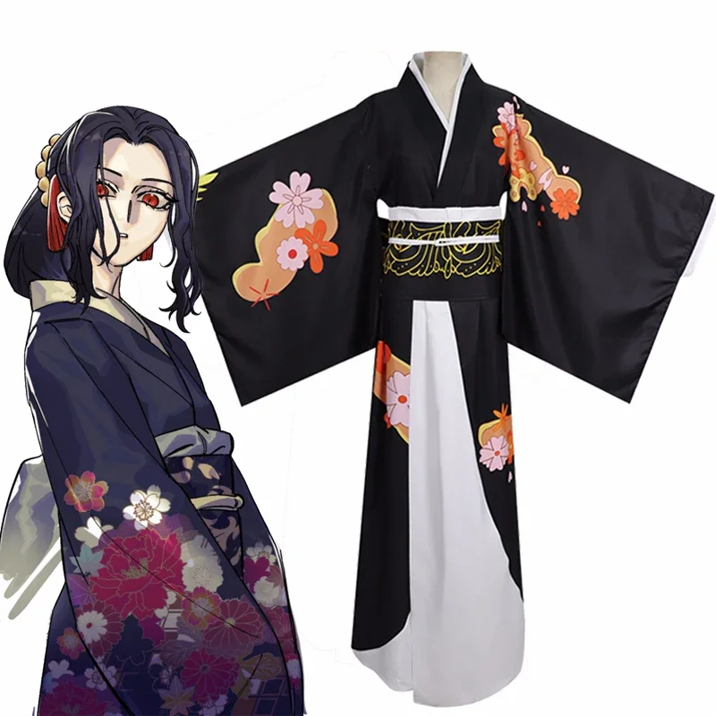 kimetsu-no-yaiba-kibutsuji-muzan-cosplay-costume-women-black-kimono-uniform-halloween-carnaval-party-costume