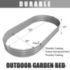 2 Pack 6x3x1FT Galvanized Raised Garden Bed Kit Oval Metal Planter Box Outdoor Planter Raised Beds for Vegetable Flower Herbs