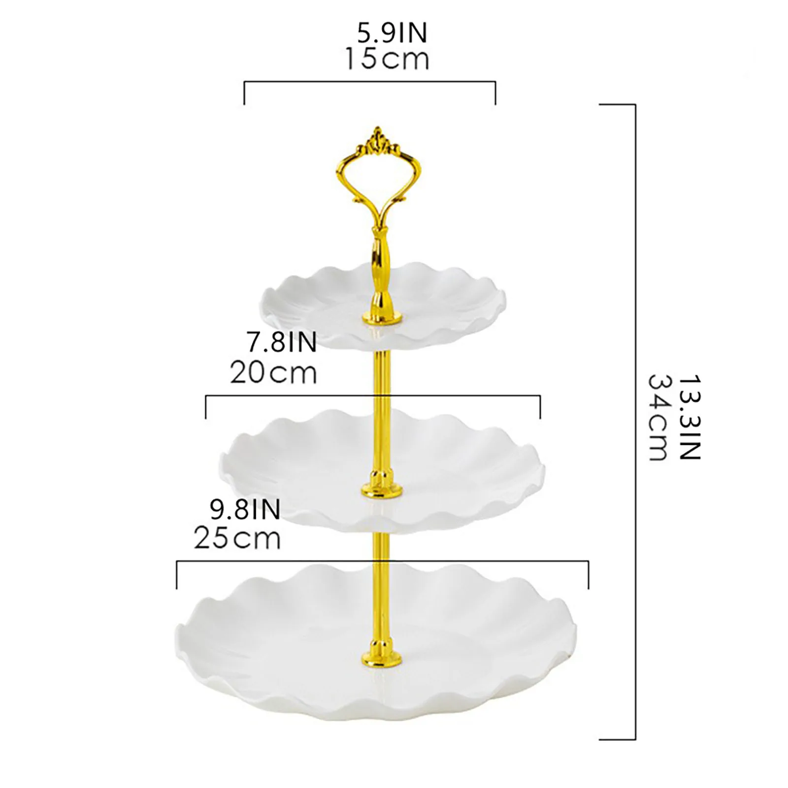 3-Tier Dessert Stand Fruit Stand Pastry Stand Cake Cupcake Holder Serving Platter for Party Wedding Home Decor,cake stand