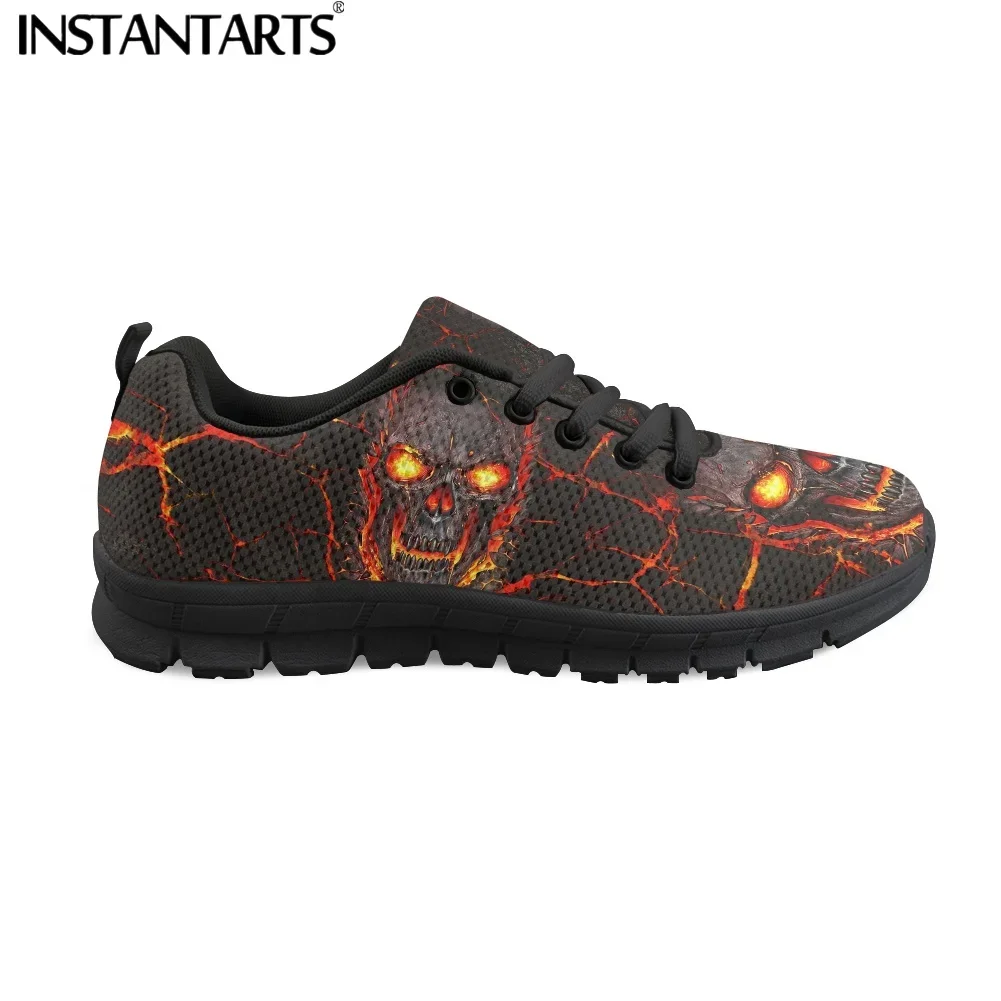 Shoes For Women Lava Skull 3D Print Autumn Breathable Flats Shoes Female Sneakers Casual Zapatillas Chaussure Femme