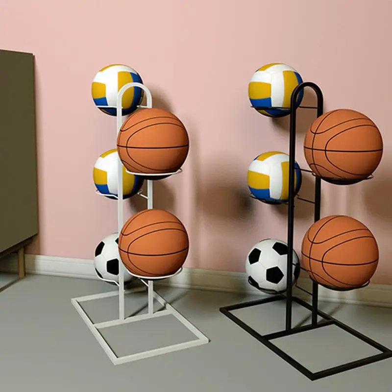 thumbnail image 2 of Estante de almacenamiento de baloncesto para niños en interiores, canasta de almacenamiento para colocar pelotas de fútbol, estante para colocar, soporte para voleibol de jardín de infantes, 2 of 6