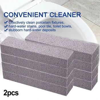 2 pezzi di pietre pomice per la pulizia dell'acqua, tampone abrasivo, detergente per la rimozione delle macchie, per accessori per la pulizia della tazza del WC domestico 1