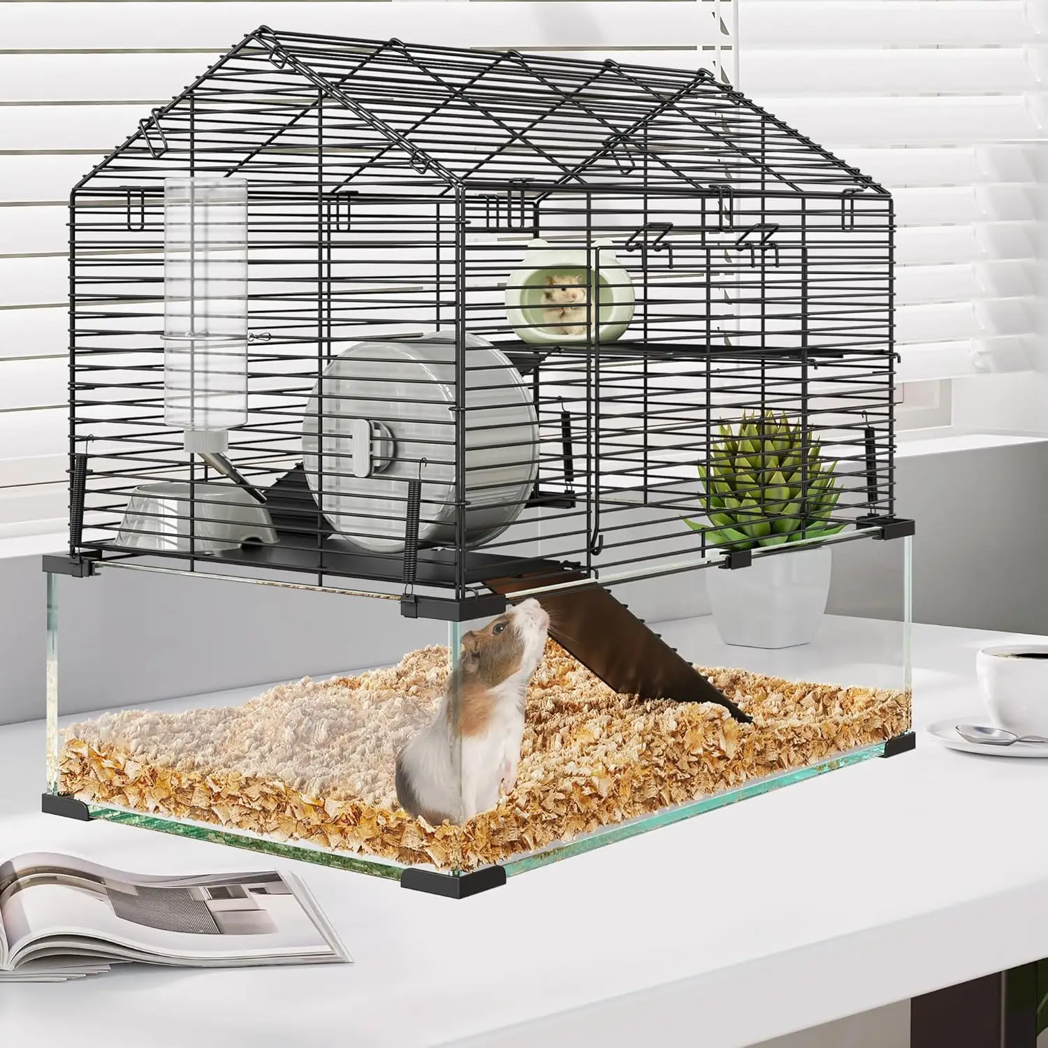 Transparent Metal Hamster Cage 3