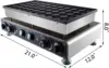 110V Mini Dutch Pancake Baker, 50PCS 1700W Commercial Electric Nonstick Waffle Maker Machine, 1.8 Inches Pancake Maker wit 2