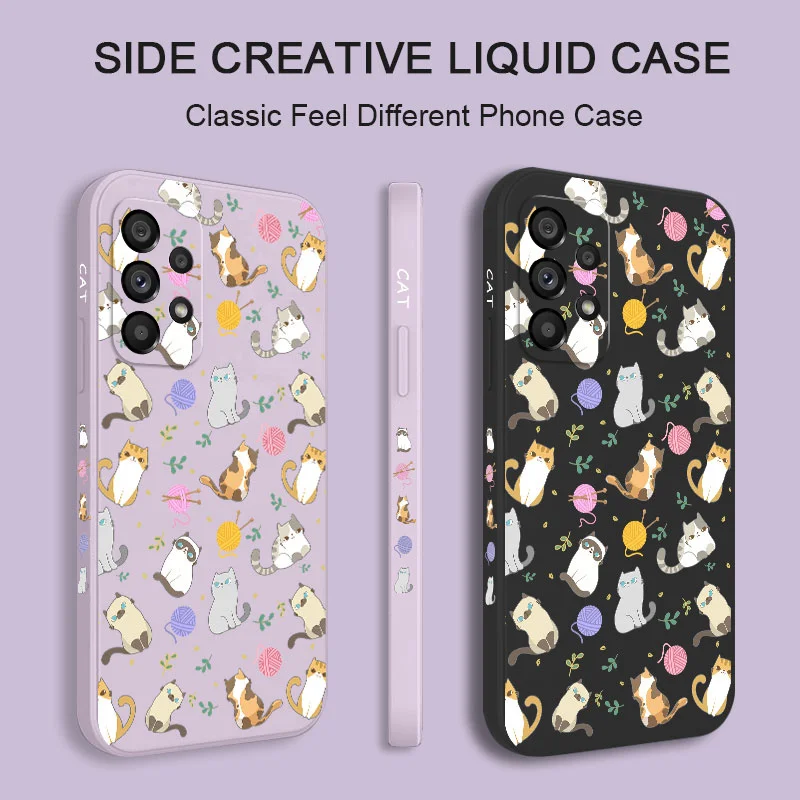 Charming Cat Pattern Protective Phone Case