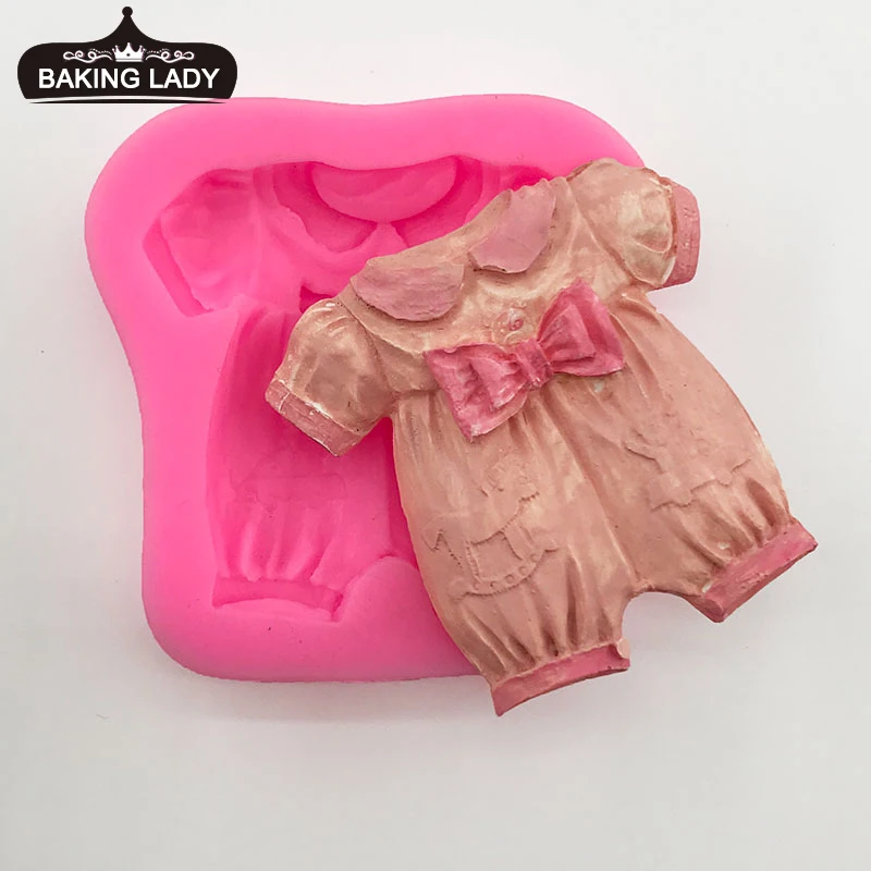 

Bows Baby Clothes Silicone Moulds Chocolate Cake Baking Tools DIY Handmade Baby Girl Skirts Toy Crafts Cake Decoration Tools