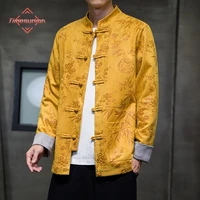 Autumn Jackets for Men Deerskin Velvet Chinese Style Retro Disc Buckle Jackets Man Tang Suit Hanfu Coat Traditional Clothing 1
