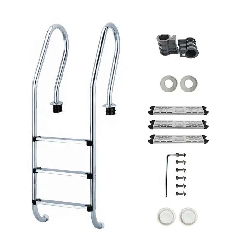 

Pool Accessories 3 Step 304 Stainless Steel Non-Slip Swimming Pool Ladder Escalera De Piscina