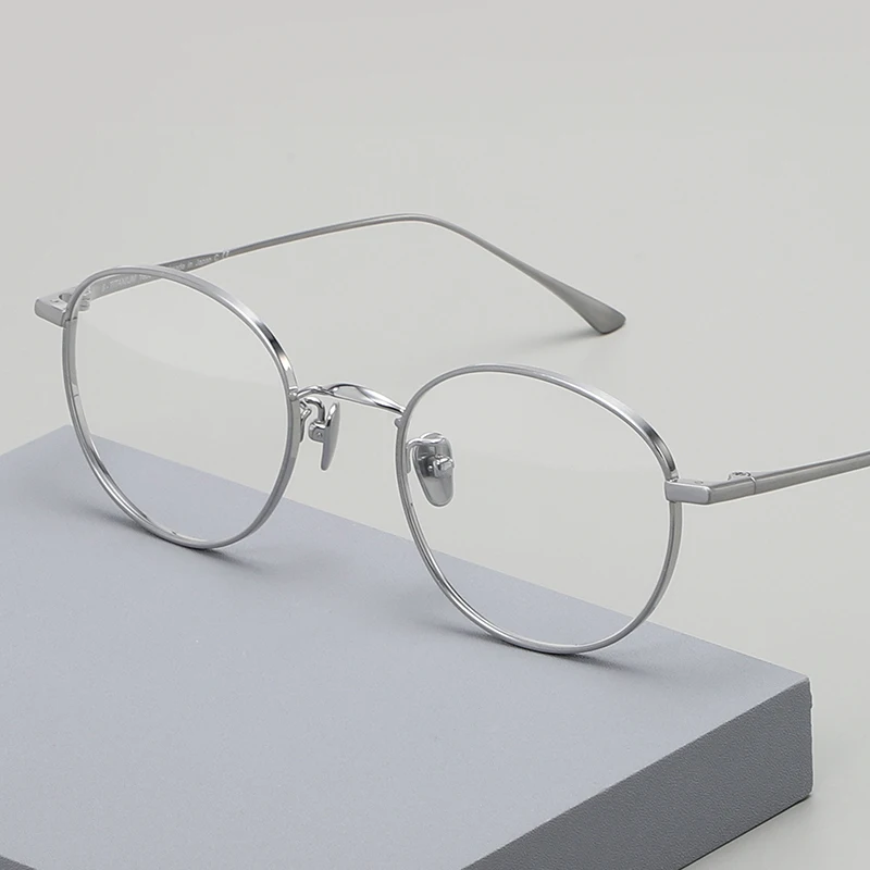 

Top Quality Retro Round Titanium Eyeglasses Men Vintage Myopia Glasses Frame Women Japanese Ultralight Trendy Optical Eyewear