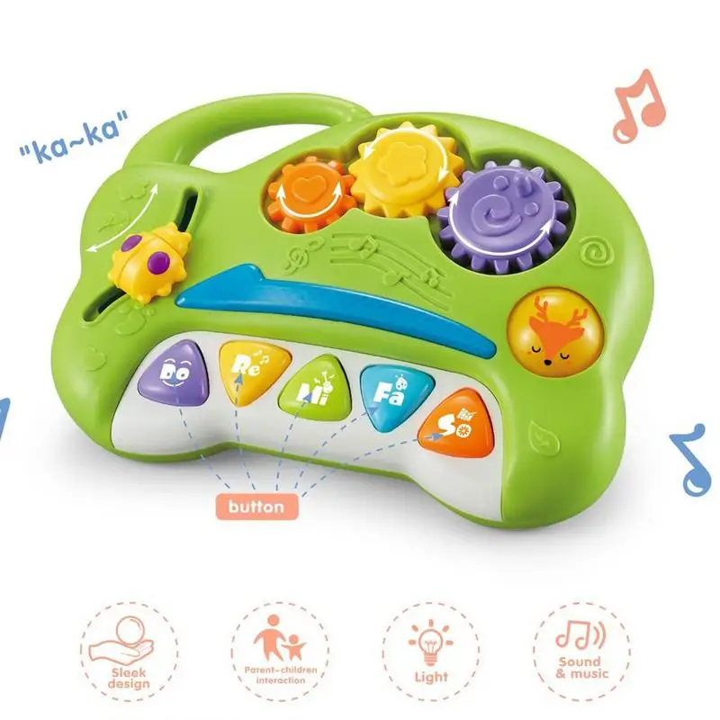 

Детская музыкальная игрушка с животным звуком, Детская клавиатура пианино, Электрический мигающий музыкальный инструмент, ранние сенсорные игрушки для дошкольного возраста