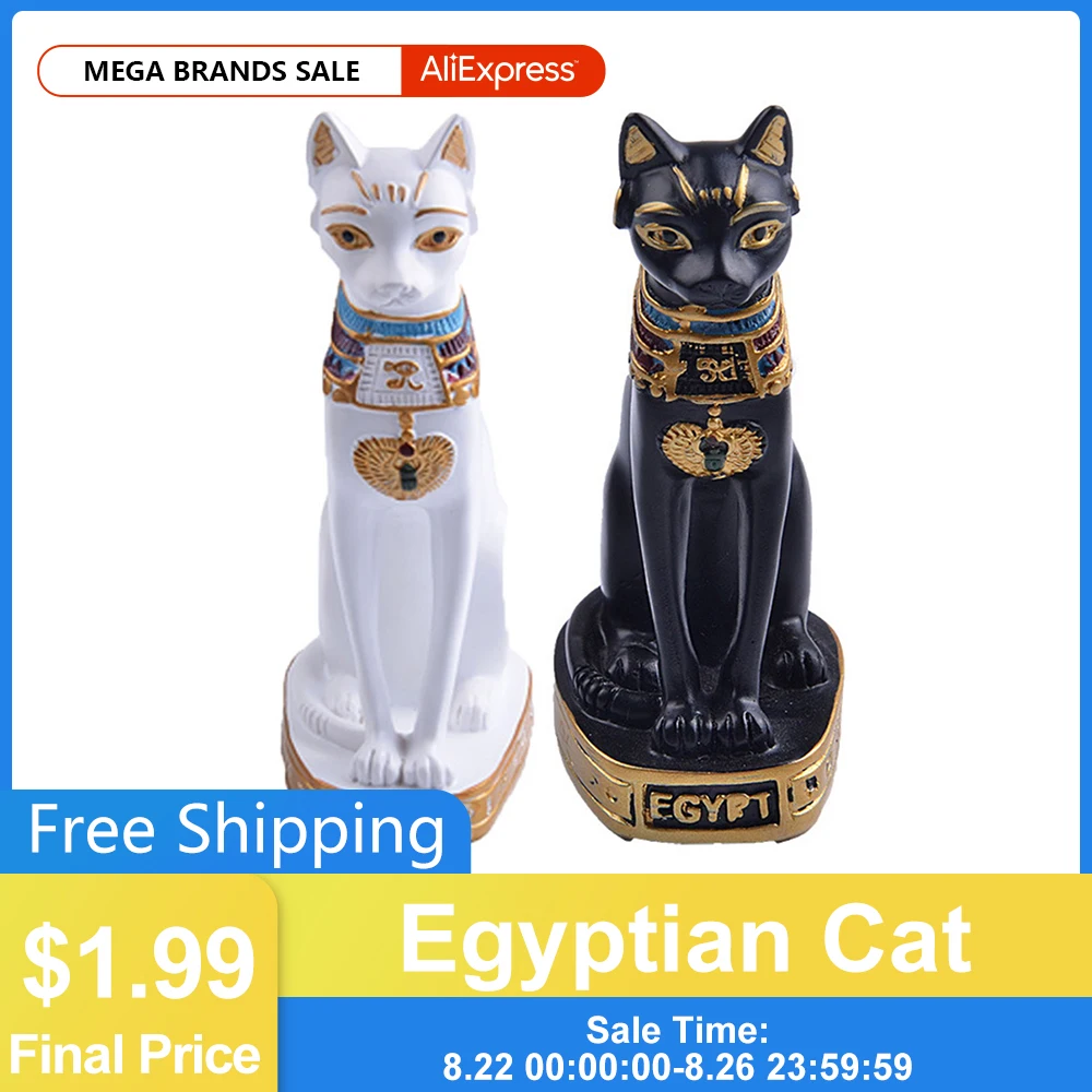 Egyptian Cat Figurine Statue Decoration Vintage Cat Goddess Bastet Statue Home GardenFigurines