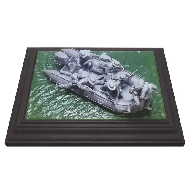 Gecko 35GM0060 1/35 SCALE US Navy Seals Team in Action Cirica 90s (w/Combat Rubber Raiding Craft) (Plastic model) 6