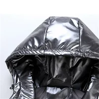 Gilet rembourré à capuche pour hommes, veste brillante sans manches, vêtements d'extérieur décontractés, manteau chaud épais, gilet imperméable, vêtements pour hommes 4XL, hiver 4