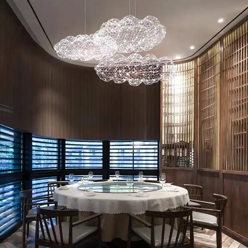 Modern LED Cloud Firefly Pendant Lamp Starry Personality Led Hanging Light Mall Bar Restaurant Art Designer Indoor Luminaire
