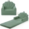 Kids Couch, 2-in-1 Soft Toddler Couch Fold Out, Toddler Chair Comfy, Convertible Sofa To Lounger with Cute Designs, 1