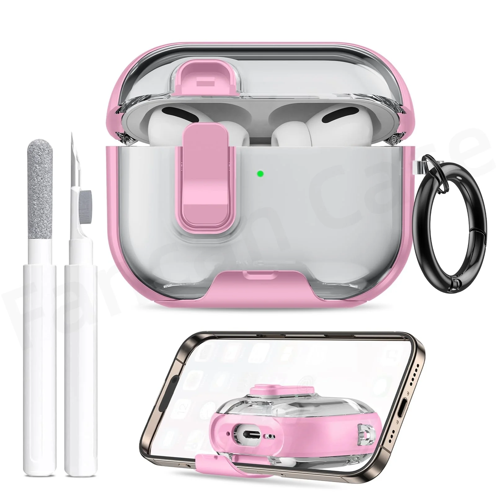 All-in-One Protective AirPods Pro 3 Case with Phone Stand & Cleaning Kit
