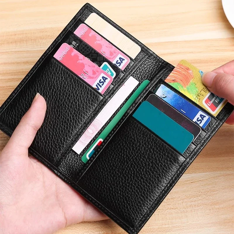 

Men Mini Portable Super Slim Wallet PU Leather Credit Card Wallet Purse Card Holders for Dad Wallet Thin Small Short Wallets